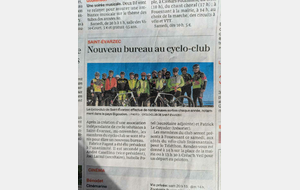 Article Ouest France élection du nouveau bureau