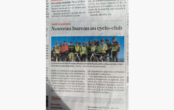 Article Ouest France élection du nouveau bureau